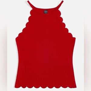 SHEIN Privé Scallop Edge Halter Top